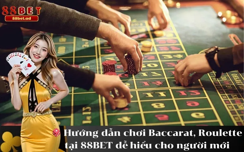 Hướng dẫn chơi Baccarat, Roulette tại 88BET dễ hiểu cho người mới