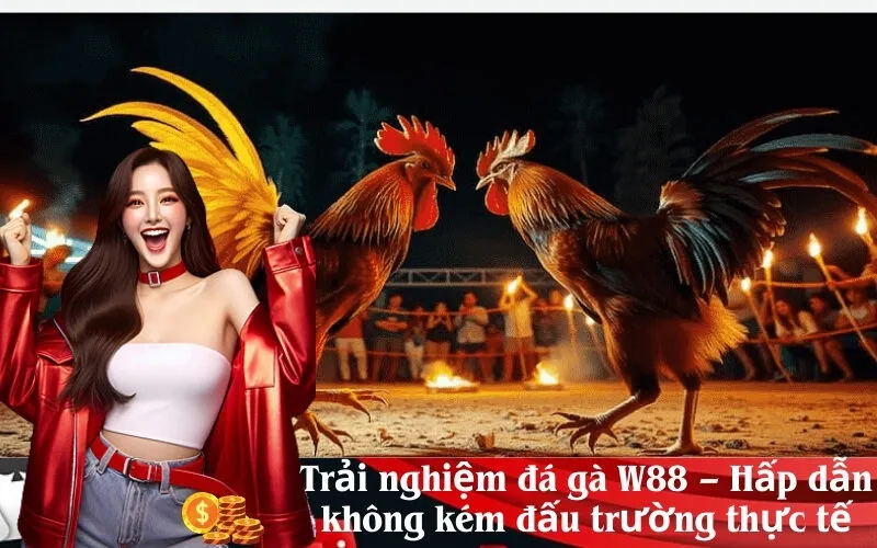 Trải nghiệm đá gà W88 – Hấp dẫn không kém đấu trường thực tế